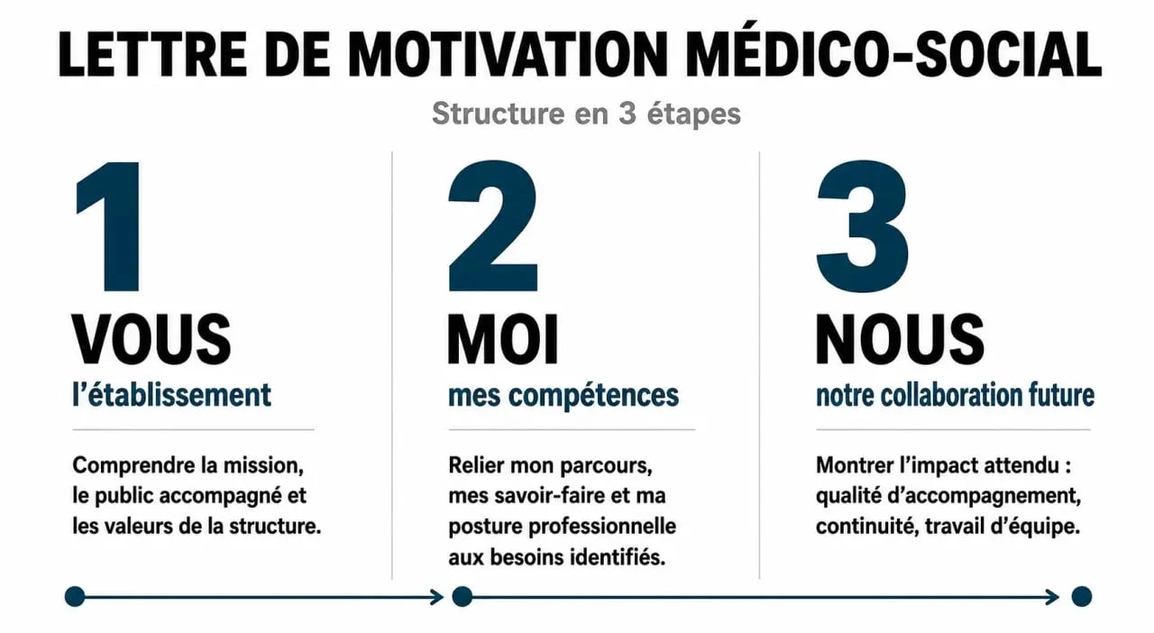 Structure d'une lettre de motivation pour maison de retraite et EHPAD en trois étapes clés