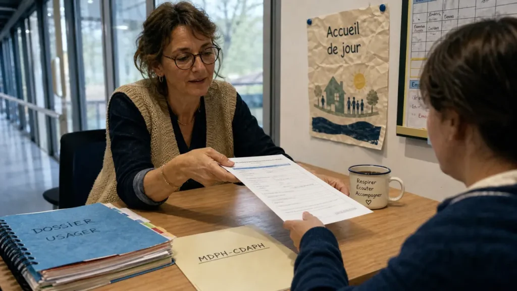 IME portes de garonne : dossier MDPH-CDAPH et accueil en couloir