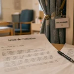 Lettre de motivation maison de retraite EHPAD sur bureau, fiche de poste