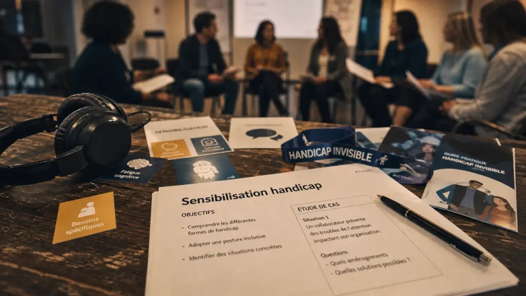 Sensibilisation handicap : atelier ludique en salle de formation