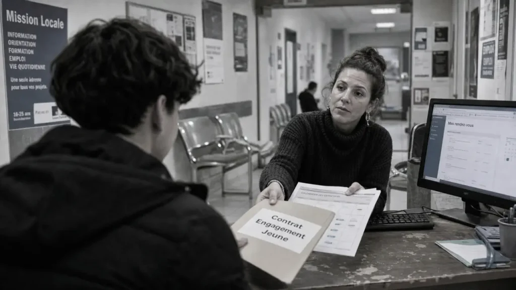 Garantie jeune : conseillère et jeune en mission locale