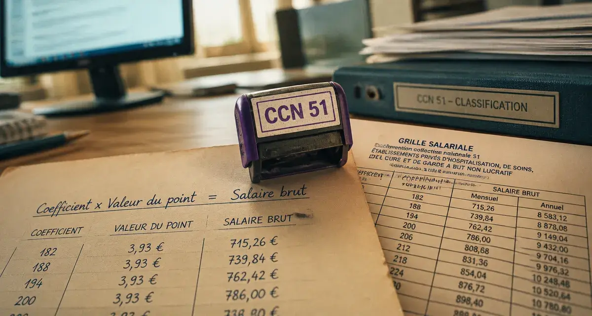 Grille salaire convention 51 pdf : calcul coefficients et minimas SMIC