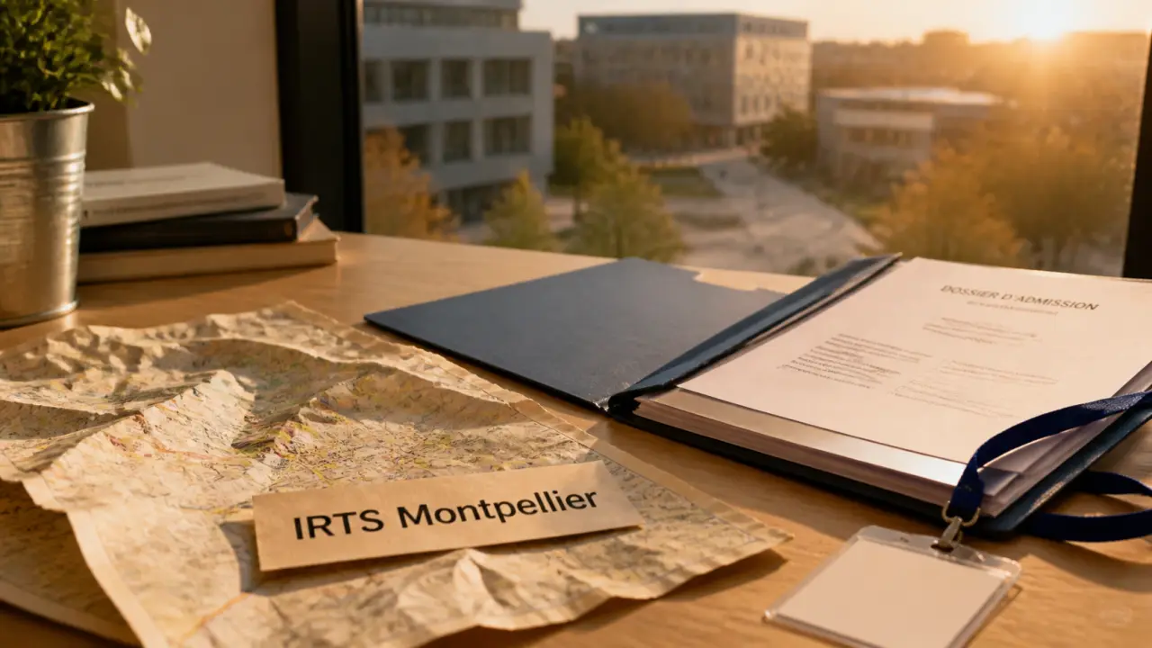 IRTS Montpellier : carte, dossier admission et badge vierge