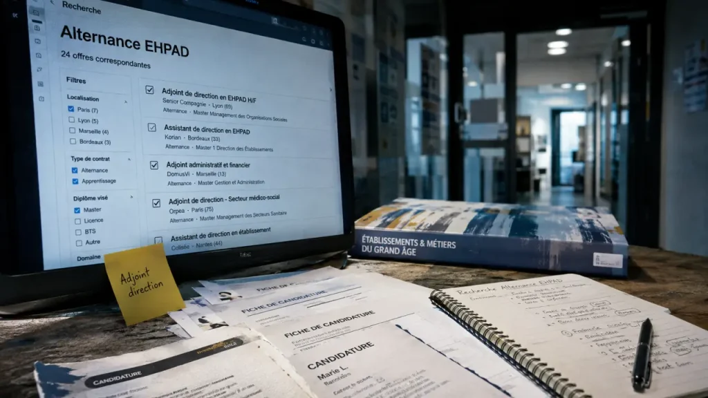 Alternance direction médico social : recherche offres EHPAD