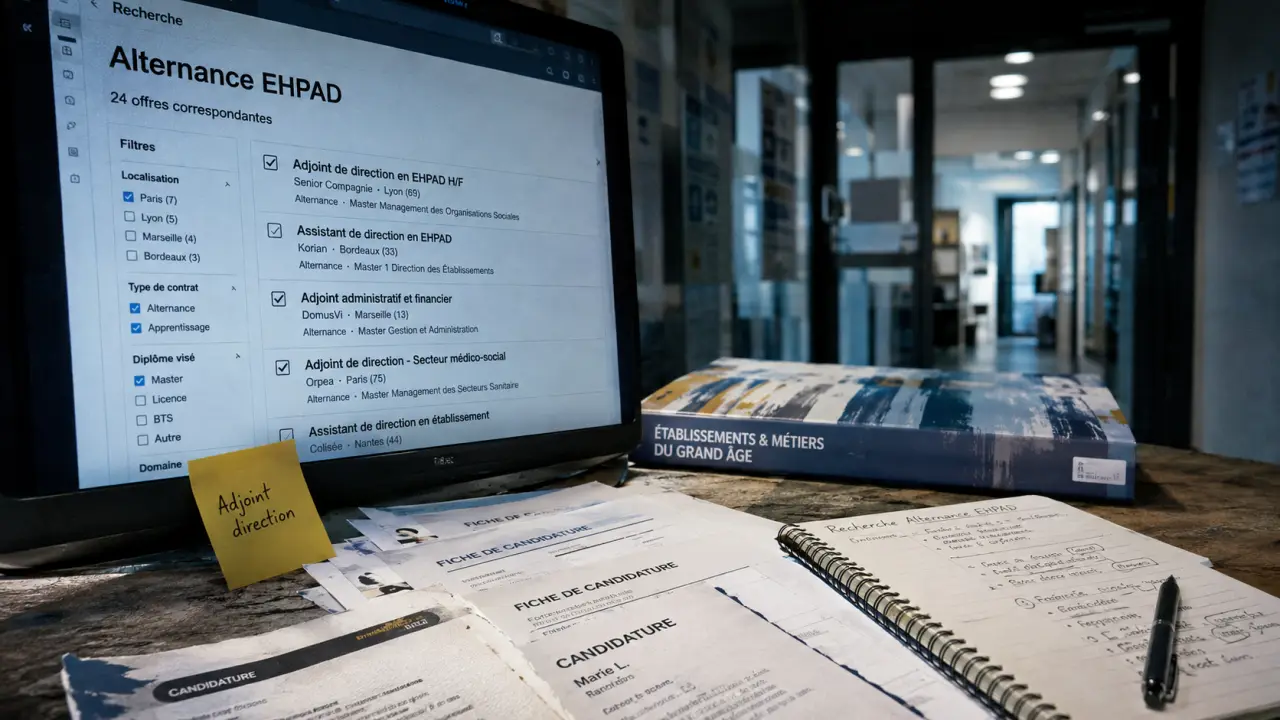 Alternance direction médico social : recherche offres EHPAD
