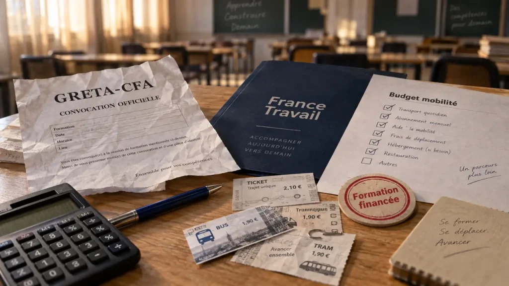 Formation greta rémunérée : dossier France Travail et budget mobilité