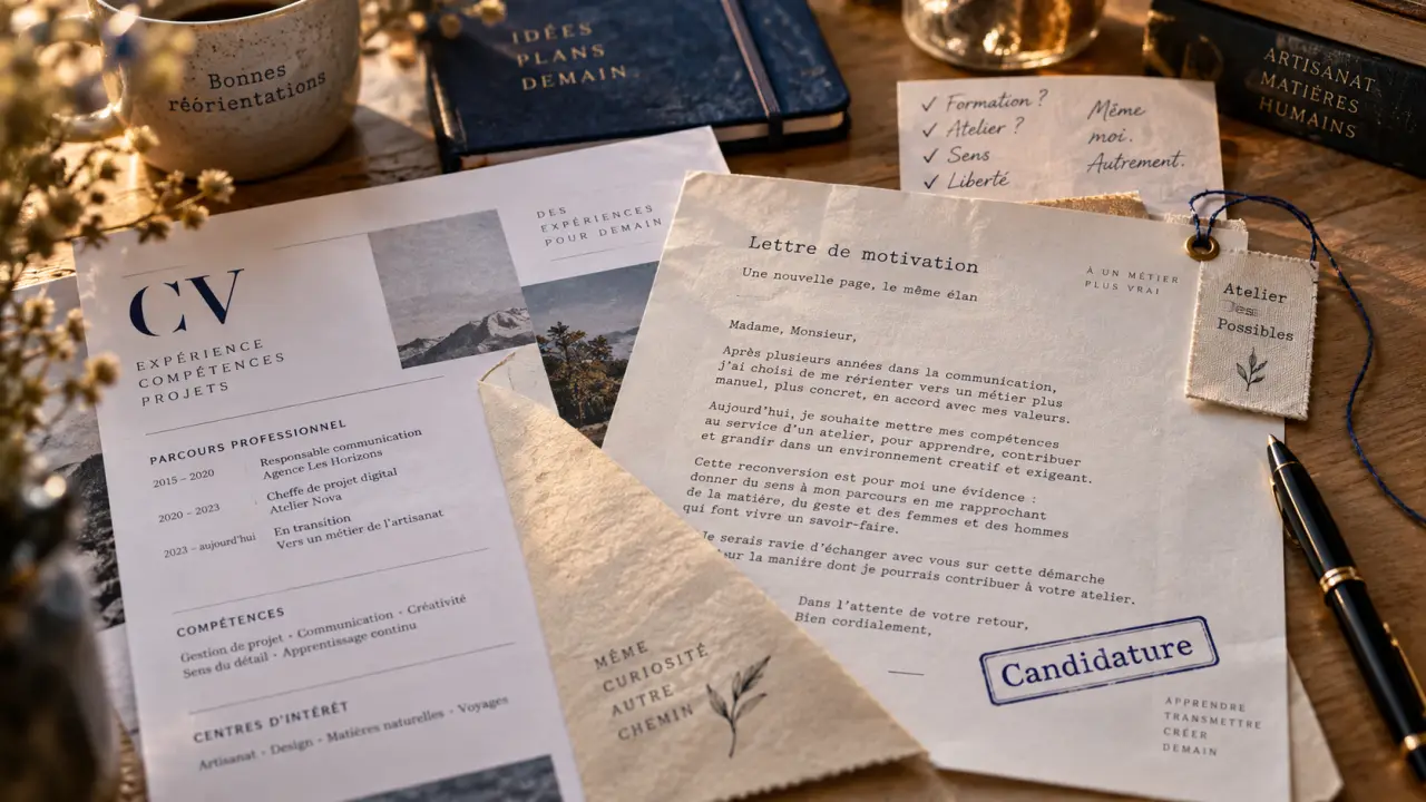 Lettre de motivation reconversion professionnelle sur CV, message de candidature non improvisé