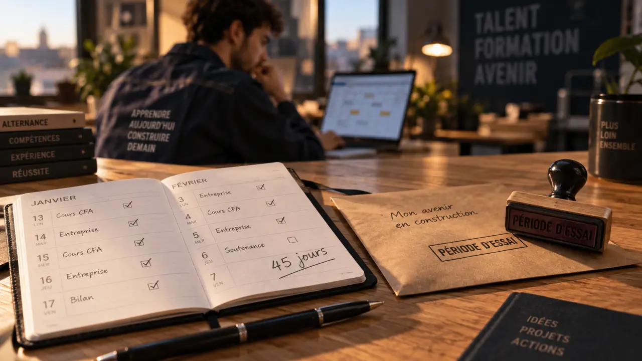 Periode d'essai alternance : planning 45 jours en entreprise