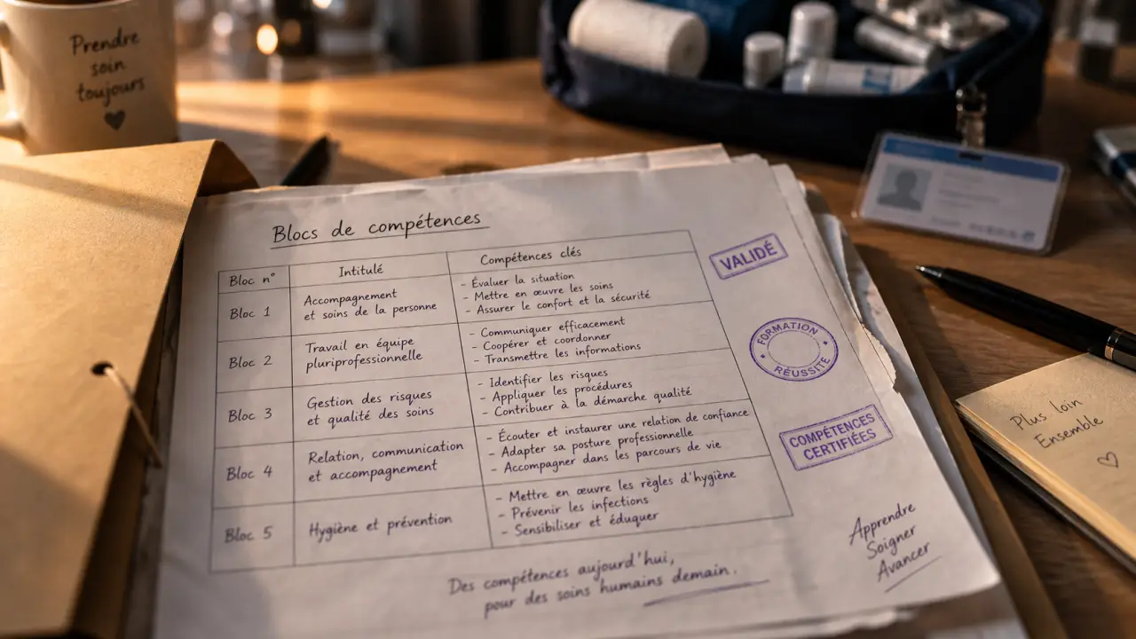 Vae aide soignant : blocs de compétences à prouver sur dossier
