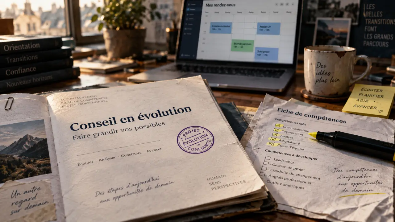 Accompagnement reconversion professionnelle : dossier de conseil et objectifs