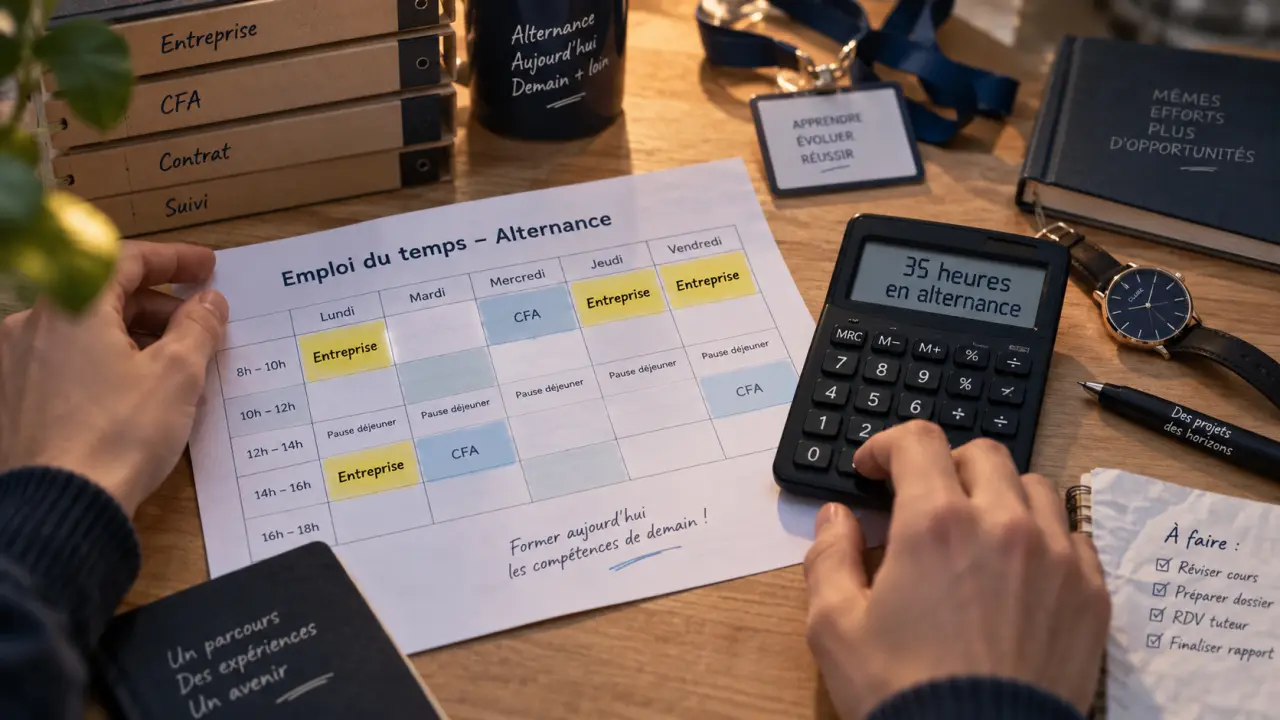 Alternance combien d’heure en entreprise : 35 heures et cours CFA/entreprise