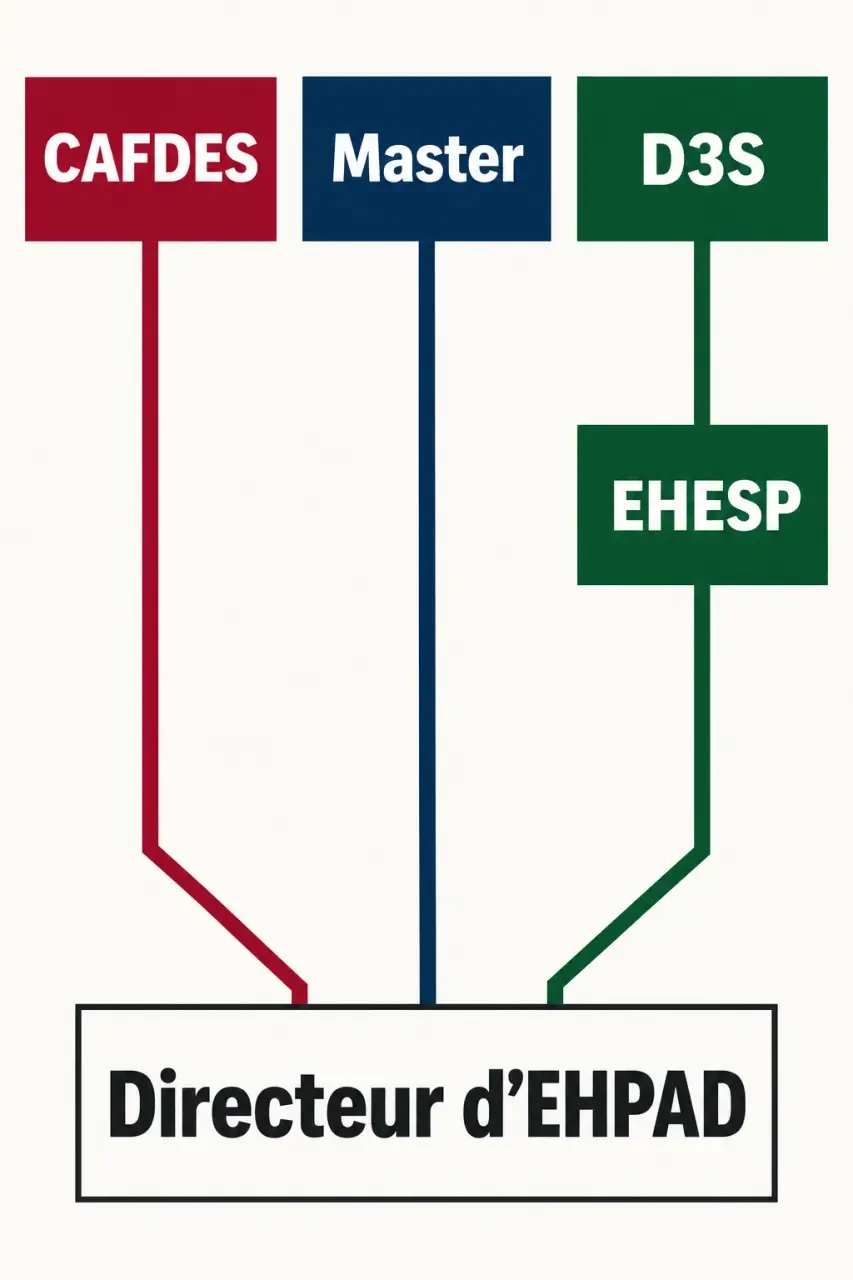 Formation directeur EHPAD reconversion : parcours CAFDES, master et concours D3S