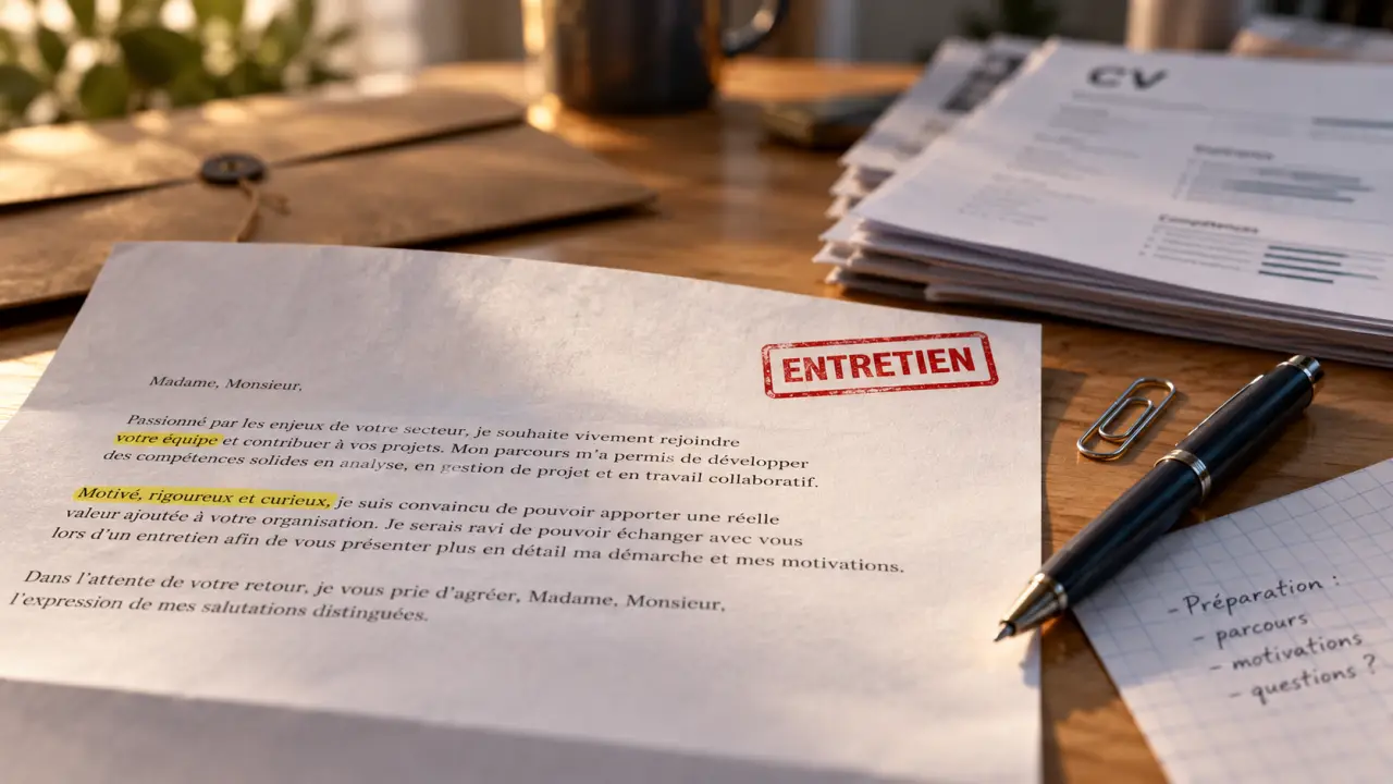 Lettre de motivation étudiant sans expérience, preuves concrètes