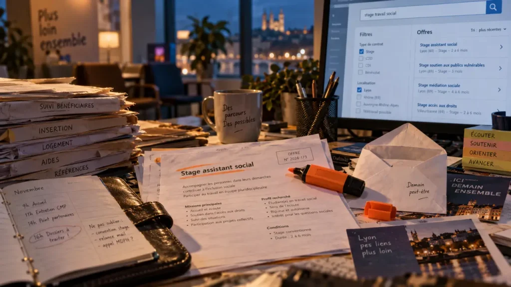 Stage assistant social à Lyon : filtrer les offres avant de candidater